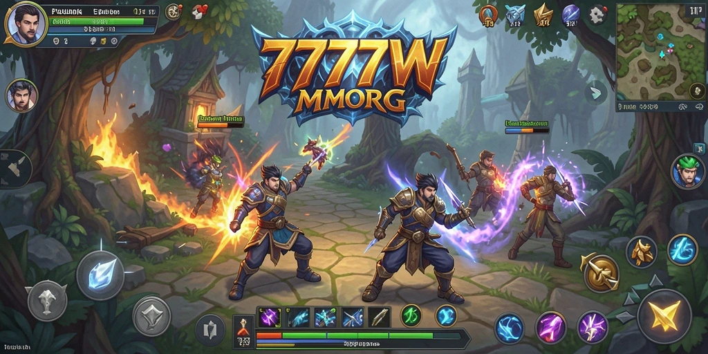 Tampilan gameplay 7777W yang seru di dunia MMORPG.
