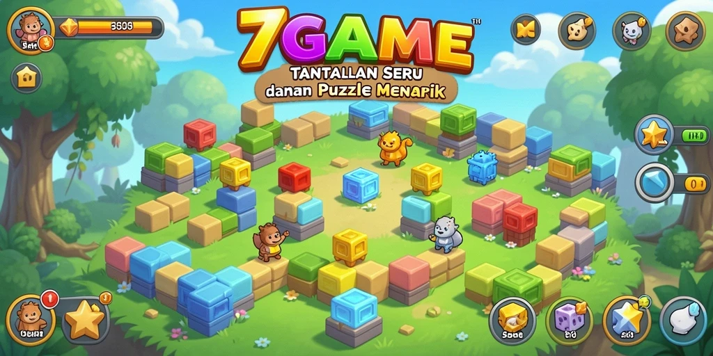 Screenshot gameplay 7GAME yang penuh tantangan Puzzle kreatif.