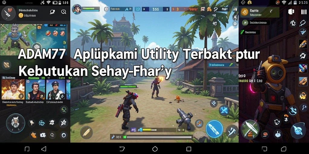Screenshot utama ADAM77 menampilkan antarmuka aplikasi Utility yang bersih dan modern.