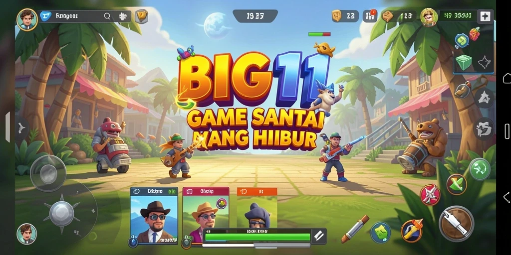 Screenshot gameplay <strong>BIG11</strong> yang penuh warna dan menyenangkan.