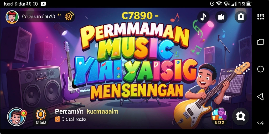 Tampilan gameplay menarik dengan berbagai pilihan lagu.
