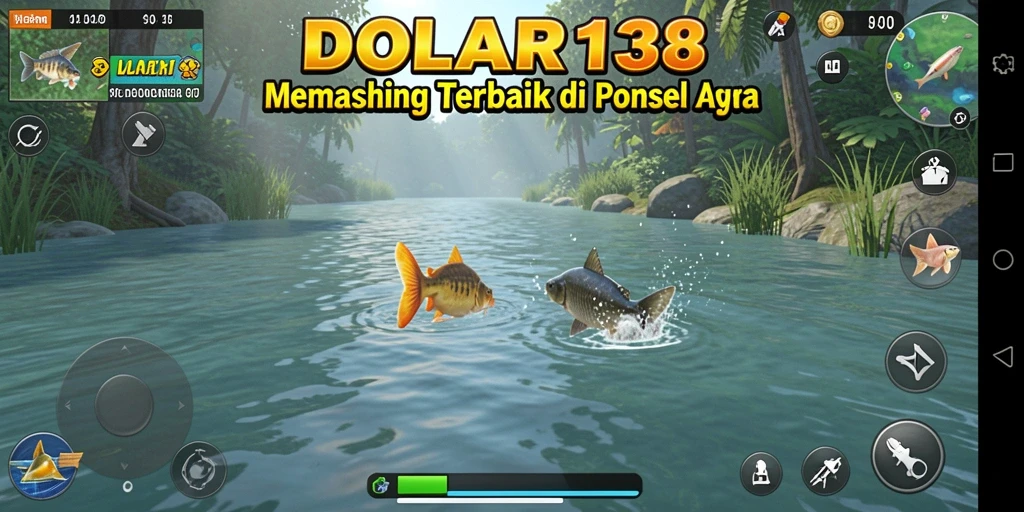 Tampilan gameplay menarik dalam DOLAR138 saat menangkap ikan.