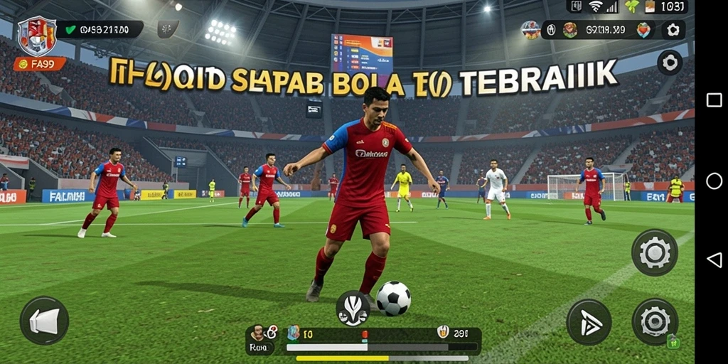 Tampilan gameplay FA99 yang mendebarkan dengan aksi sepak bola yang intens.