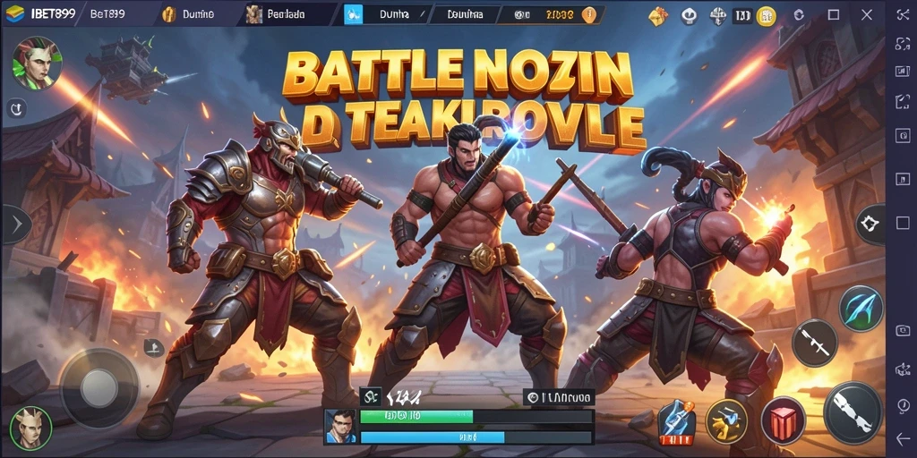 Tampilan gameplay mendebarkan dari game Battle Royale IBET899.