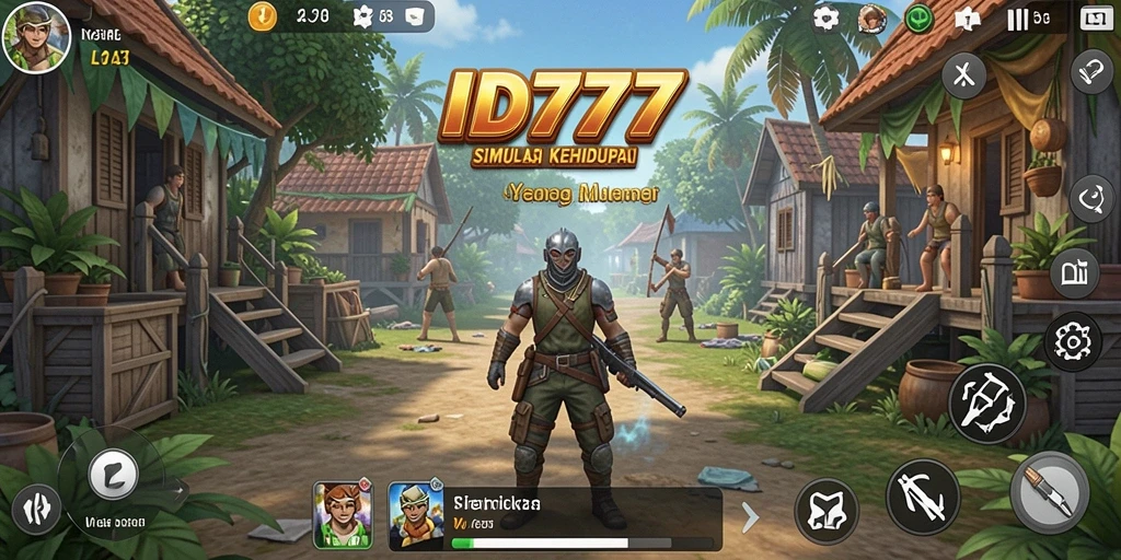 Screenshot gameplay ID777 yang menunjukkan simulasi interaktif.