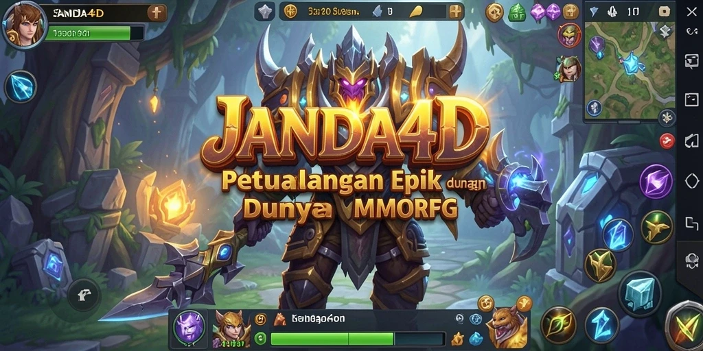 Tampilan gameplay menakjubkan dari JANDA4D di dunia MMORPG.