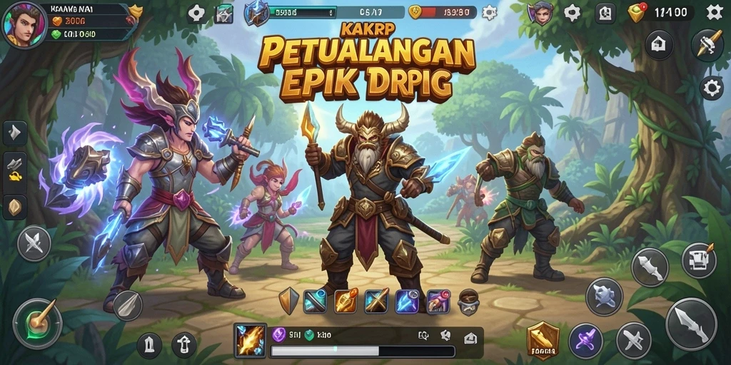 Tampilan gameplay KAKRP yang menarik dan penuh aksi.