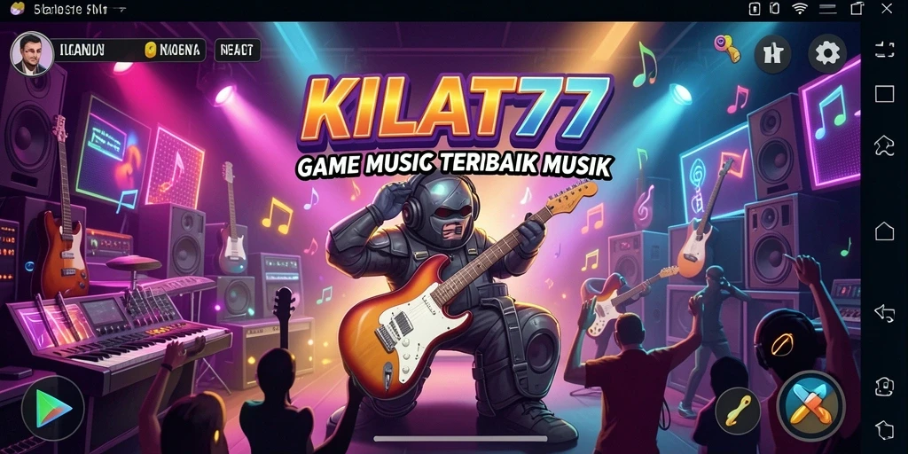 Tangkapan layar gameplay KILAT77 yang menunjukkan interaksi musik.
