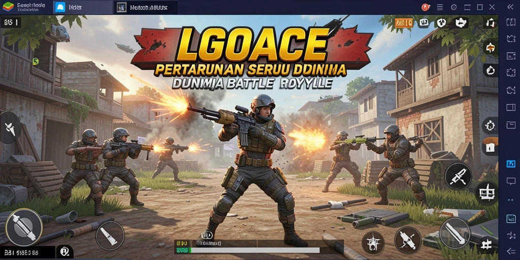 Tangkapan layar LGOACE menampilkan aksi intens dari gameplay Battle Royale.