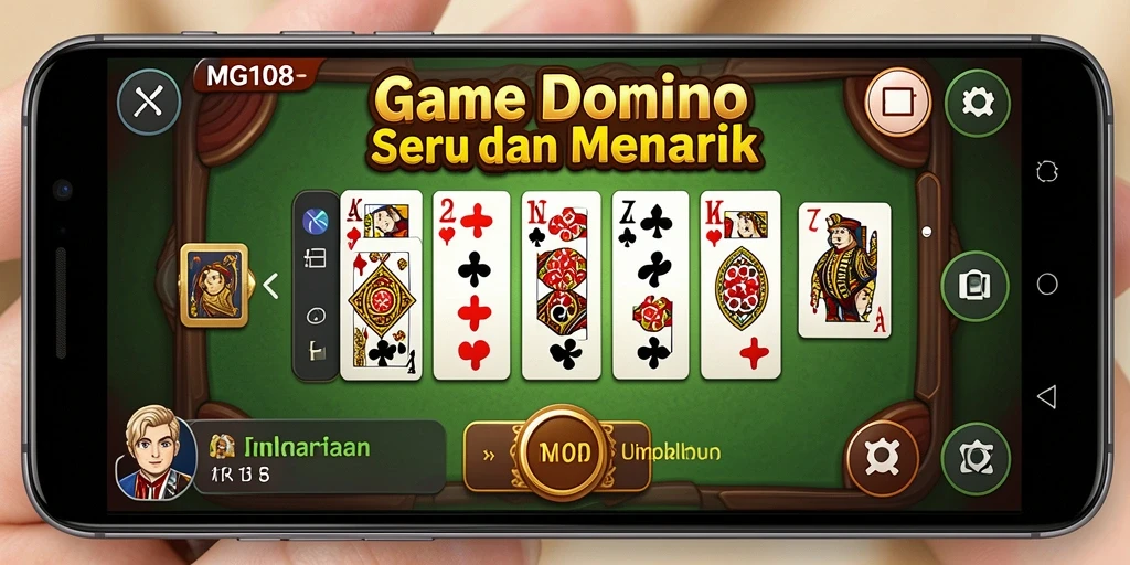 Tampilan gameplay seru dari game Domino MG108 yang menegangkan.