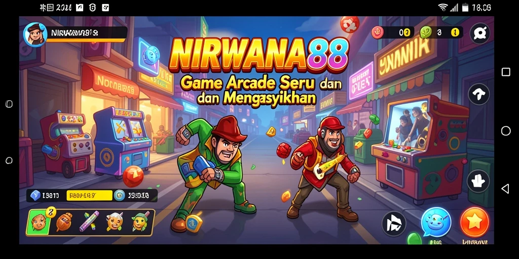 Screenshot dari gameplay NIRWANA88 yang penuh warna dan seru.