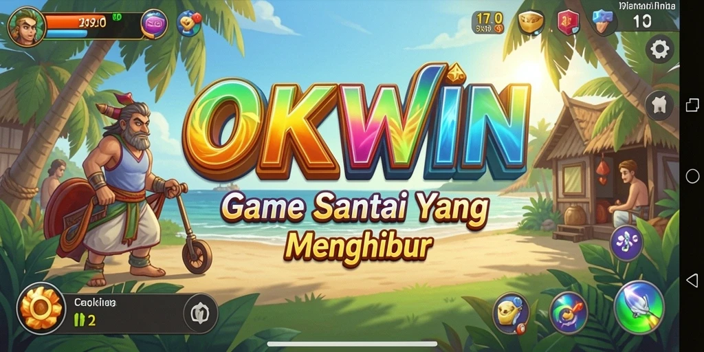 Tampilan gameplay <strong>OKWIN</strong> yang ceria dan penuh tantangan.
