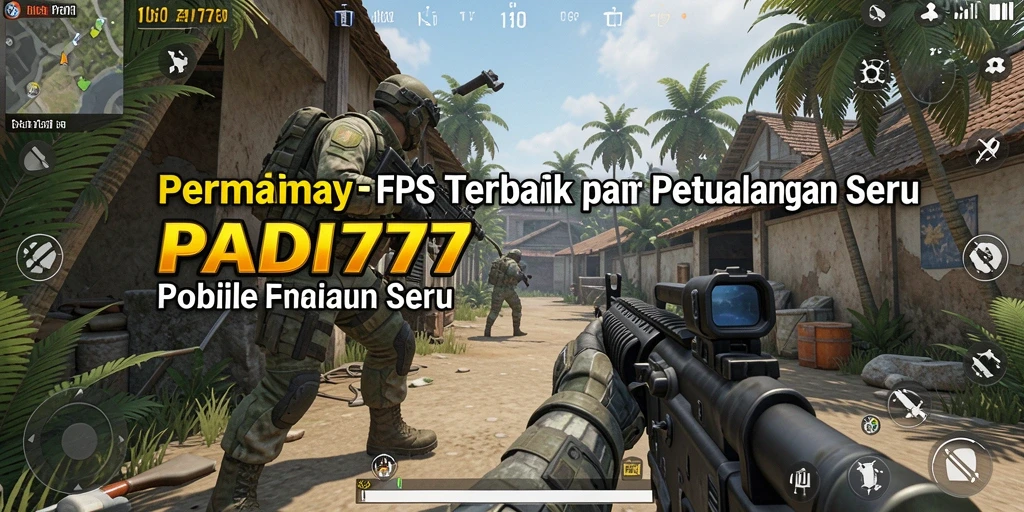 Tangkapan layar PADI777 menampilkan aksi menembak yang intens dalam mode FPS.