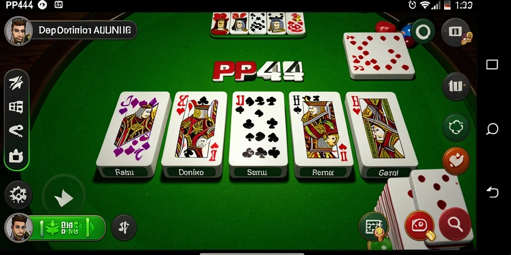 Tampilan utama gameplay Domino di PP444 yang seru dan interaktif.