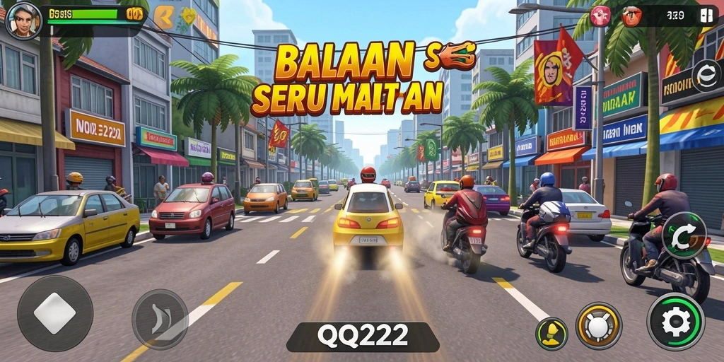 Tampilan screenshot gameplay Racing yang mendebarkan dan menantang.