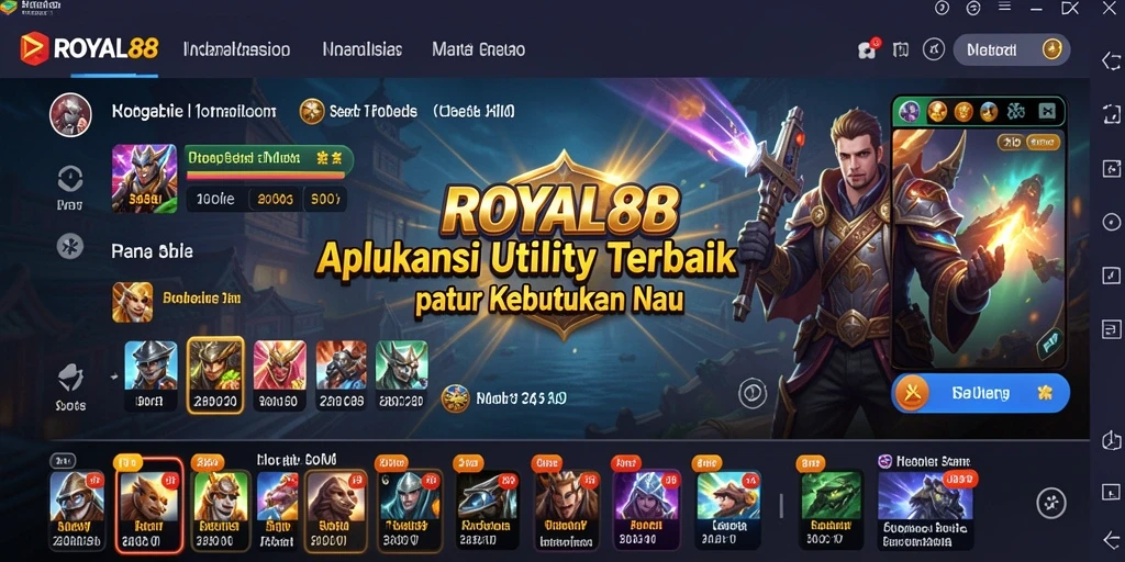 Tampilan antarmuka utama ROYAL88 yang sederhana dan fungsional.