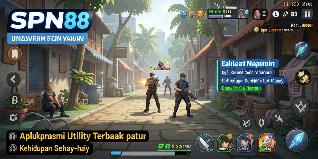 Tampilan antarmuka utama SPN88 dengan fitur-fitur Utility yang menarik.